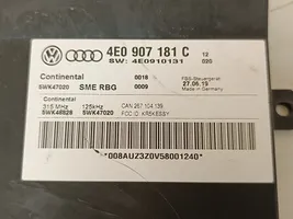 Audi A8 S8 D3 4E Module de contrôle sans clé Go 4E0907181C