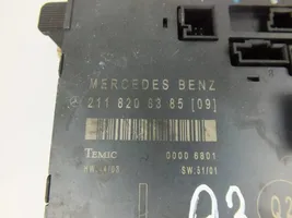 Mercedes-Benz E W211 Sterownik / Moduł drzwi 2118208385
