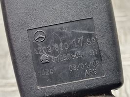 Mercedes-Benz C W203 Klamra tylnego pasa bezpieczeństwa A2038601769