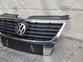 Volkswagen PASSAT B6 Front bumper upper radiator grill 3C0853651B