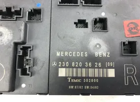 Mercedes-Benz SL R230 Durų elektronikos valdymo blokas 2308203526