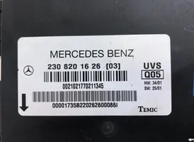 Mercedes-Benz SL R230 Unité de commande / module de toit ouvrant A2308205526