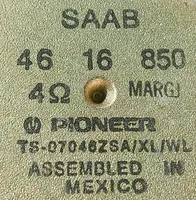 Saab 9-5 Haut parleur 