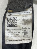 Volkswagen Golf VI Pas bezpieczeństwa fotela tylnego 1K6857806AA