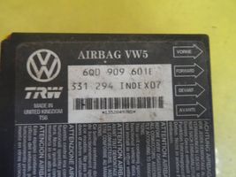 Volkswagen Polo IV 9N3 Sterownik / Moduł Airbag 6Q0909601E