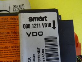 Smart ForTwo I Module de contrôle airbag 0001211V010