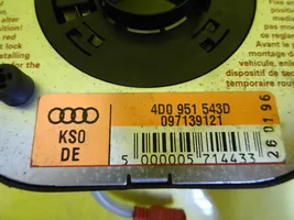Audi A4 S4 B5 8D Turvatyynyn liukurenkaan sytytin (SRS-rengas) 4D0951543D