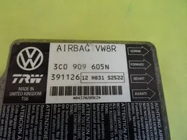 Volkswagen PASSAT B6 Gaisa spilvenu vadības bloks 3C0909605N