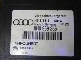 Audi A4 S4 B6 8E 8H Unité de commande / module de toit ouvrant 8H0959255