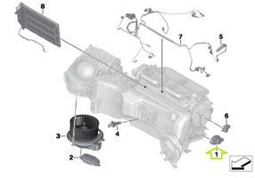 BMW 3 F30 F35 F31 Tuloilmaventtiilin käyttömoottori 9321034