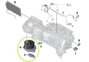 BMW 2 F22 F23 Résistance moteur de ventilateur de chauffage 9237557