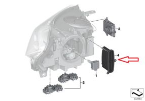 BMW X5 F15 Module de ballast de phare Xenon 7440879