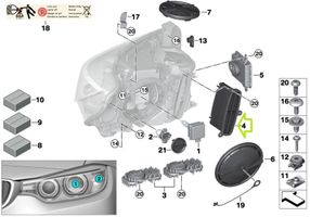 BMW M3 F80 Modulo di zavorra faro Xenon 7440879