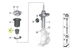 BMW 3 G20 G21 Butée d'amortisseur avant 6852445