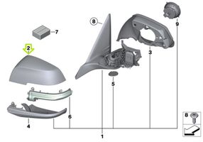 BMW M2 F87 Muovisen sivupeilin kotelo 8054978