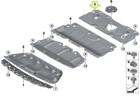 BMW 3 G20 G21 Osłona dolna silnika 7428177