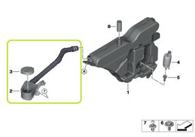 BMW 3 G20 G21 Langų skysčio bakelio užpylimo vamzdelis 7427883