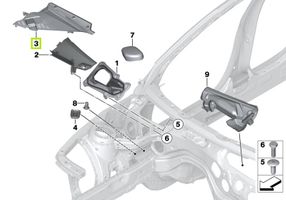 BMW 3 F30 F35 F31 Garniture d'essuie-glace 9353042