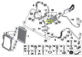 BMW 2 F22 F23 Pompa elettrica dell’acqua/del refrigerante ausiliaria 7628761