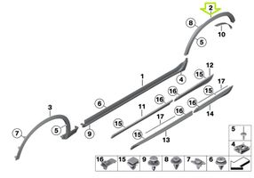 BMW X4 F26 Rivestimento passaruota anteriore 7210083