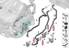 BMW X5 G05 Zawór sterujący płynu chłodzącego 64116910544