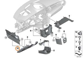 Mini One - Cooper F56 F55 Ramka deski rozdzielczej 9262442