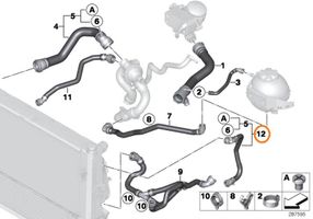 BMW 3 F30 F35 F31 Caurulīte (-es) / šļūtene (-es) 17127600554