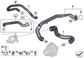 BMW X3 F25 Przewód / Wąż chłodnicy 11537591889