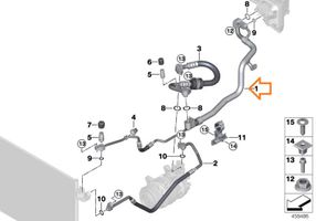 BMW 7 G11 G12 Tuyau de climatisation 64539324800