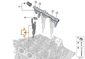 BMW 3 G20 G21 Injecteur de carburant 8656548