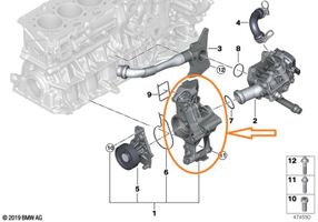 BMW 6 G32 Gran Turismo Pompe de circulation d'eau 11517643067