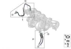BMW 6 G32 Gran Turismo Tuyau graissage turbo 11427643175