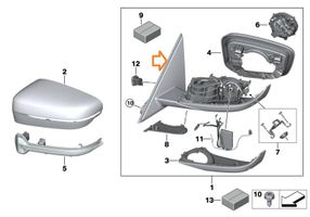 BMW 3 G20 G21 Elektryczne lusterko boczne drzwi przednich 8498204