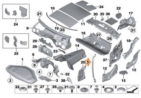 BMW 2 F22 F23 Schalldämmung der Brandwand 51487300693