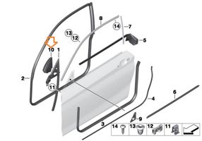 BMW 1 F20 F21 Inne elementy wykończeniowe drzwi przednich 51337269360