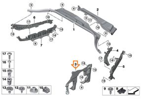 BMW X3 G01 Elementy poszycia kolumny kierowniczej 51757394808