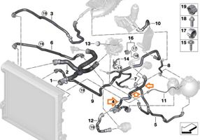 BMW X3 G01 Przewód / Wąż chłodnicy 17127535543	