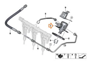 Mini One - Cooper F56 F55 Pompe d'injection de carburant à haute pression 13517636881