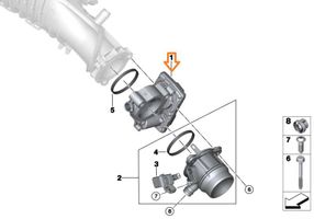 Mini One - Cooper F56 F55 Clapet d'étranglement 13547618838