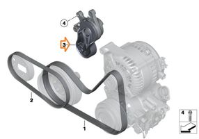 BMW 3 F30 F35 F31 Generaattorin/laturin hihnankiristin 11287594969