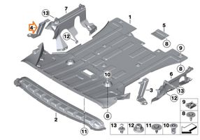 BMW X3 F25 Osłona dolna silnika 51757213678