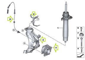 BMW M3 F80 Mozzo ruota anteriore 31212284001