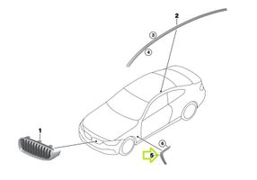 BMW 4 F32 F33 Griglia parafango 51747294826