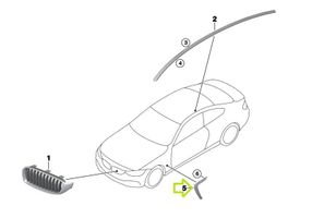 BMW 4 F32 F33 Grill / Wlot powietrza błotnika przedniego 51747294825