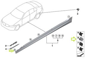 BMW 2 G42 Listwa progowa przednia 7311312