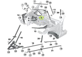 BMW 3 F30 F35 F31 Muu moottoritilan osa 7435132