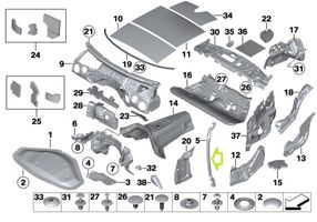 BMW 4 F32 F33 Isolamento acustico del firewall 7322916