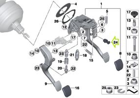 BMW 4 F32 F33 Jarrupolkimen anturin kytkin 9240076