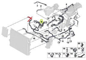 BMW 2 F22 F23 Przewód / Wąż chłodnicy 17128662840