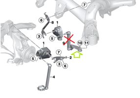 BMW 3 F30 F35 F31 Niveausensor Leuchtweitenregulierung hinten 6867535